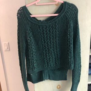 Green free people sweater (small)